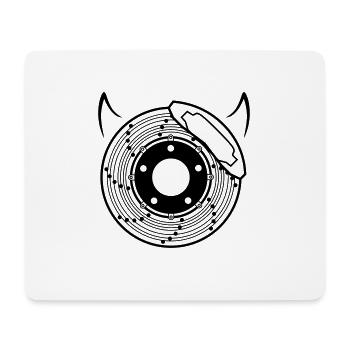 Disque de frein avec klaxons pour amis de moto de voiture - Tapis de souris (format paysage) - blanc - Devant