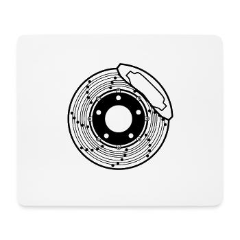 internally ventilated brake disc - Mouse Pad (horizontal) - white - Front