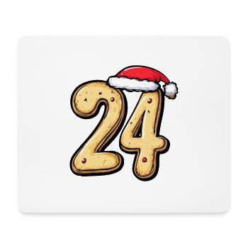 24 Numéro Noël - Tapis de souris (format paysage) - blanc - Devant