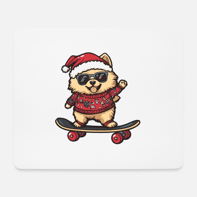 Chow Chow Hund Weihnachten Lustig - Mousepad (Querformat) - Weiß