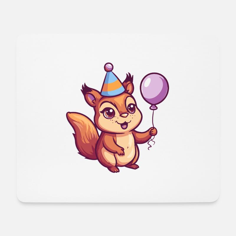 Eichhörnchen Geburtstag Baby - Mousepad (Querformat) - Weiß