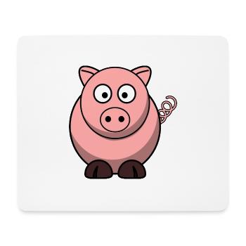 Rosa Schweinchen - Mousepad (Querformat) - Weiß - Vorne