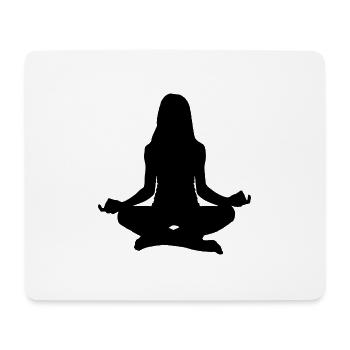 meditate - Mouse Pad (horizontal) - white - Front