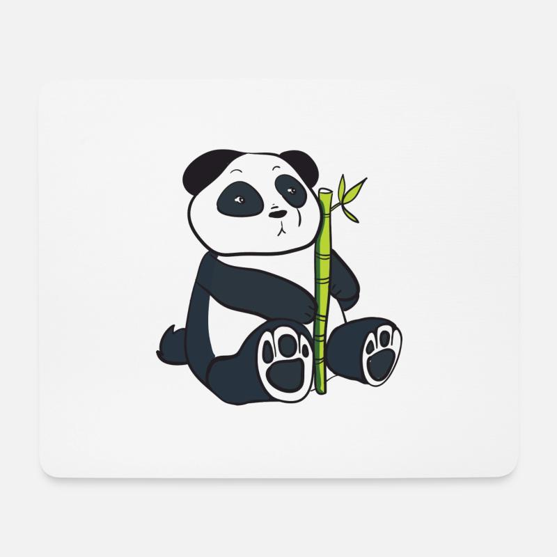 Panda - Mousepad (Querformat) - Weiß