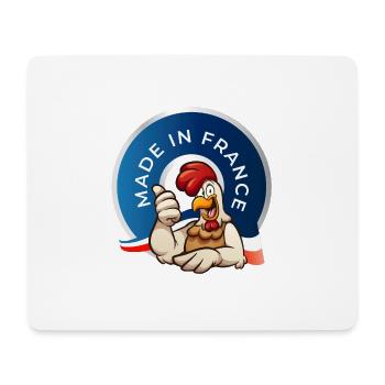 MADE IN FRANCE - Tapis de souris (format paysage) - blanc - Devant