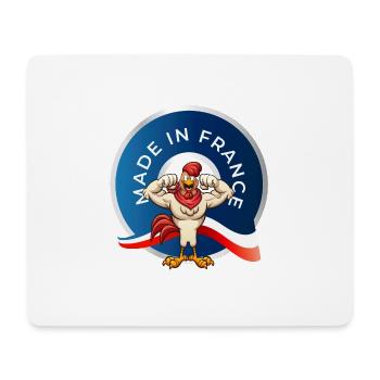 MADE IN FRANCE - Tapis de souris (format paysage) - blanc - Devant