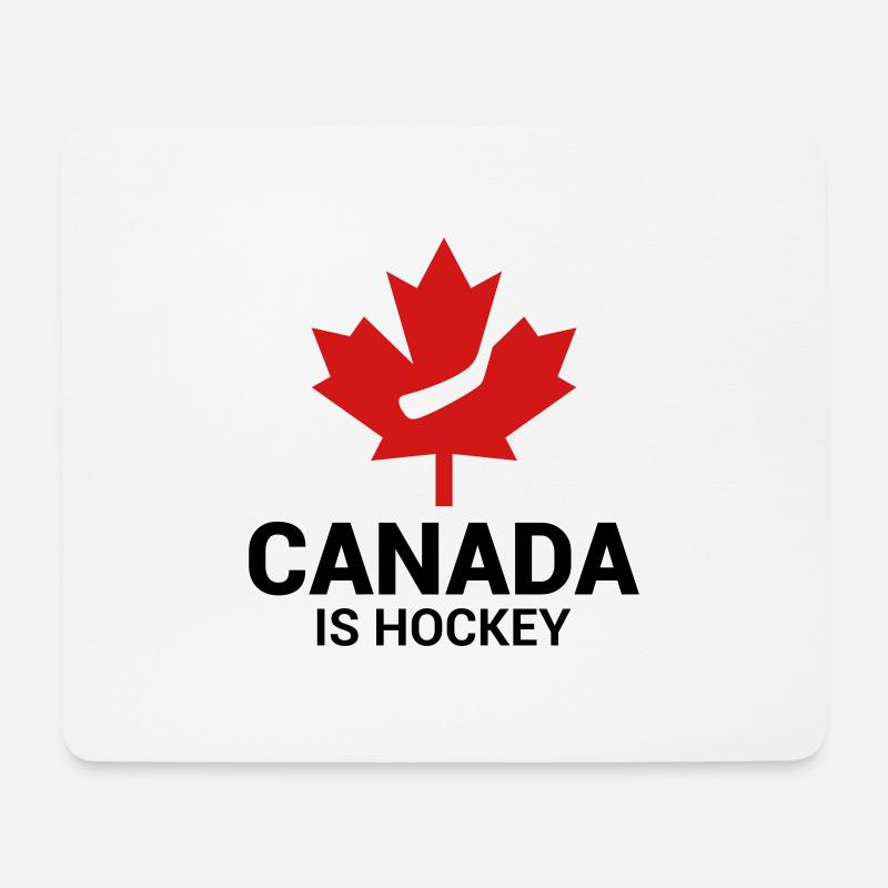 CANADA IS HOCKEY AHORNBLATT - Mousepad (Querformat) - Weiß
