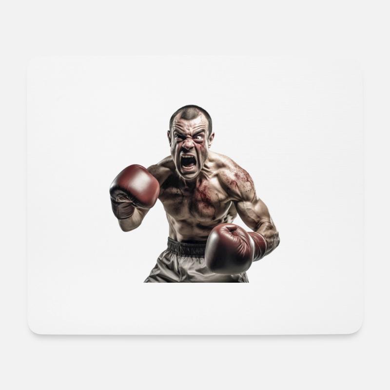 Boxer - Mousepad (Querformat) - Weiß