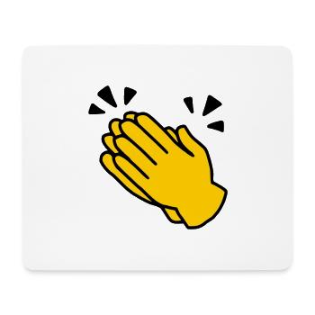 Emoji Applaus Skizze Farbe - Mousepad (Querformat) - Weiß - Vorne