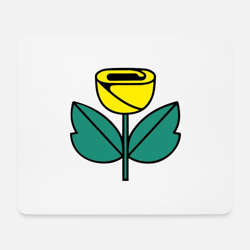 Gelbe Blume - Mousepad (Querformat) - Weiß