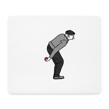 Petanque Spieler Rechtshänder - Mousepad (Querformat) - Weiß - Vorne