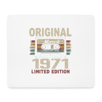 Mars 1971 Vintage mars 1971 - Tapis de souris (format paysage) - blanc - Devant