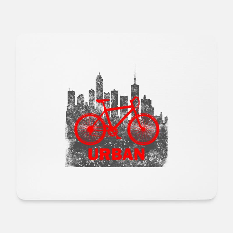 Fahrrad fahren - Mousepad (Querformat) - Weiß