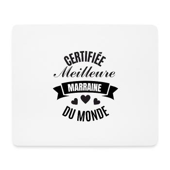 certifiée meilleure marraine du monde - Tapis de souris (format paysage) - blanc - Devant