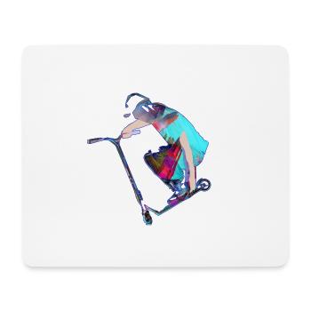 Stuntscooter,Trickscooter,tricks,stunt,e-scooter,s - Mousepad (Querformat) - Weiß - Vorne