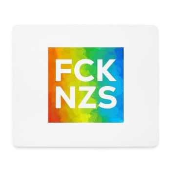 Fck NZS Cutout Regenbogen - Mousepad (Querformat) - Weiß - Vorne