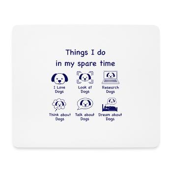 Dog lovers (blue) - Mouse Pad (horizontal) - white - Front