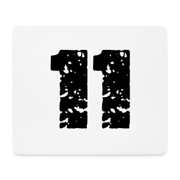 11 Maillot numéro - Tapis de souris (format paysage) - blanc - Devant