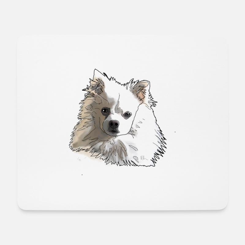 Spitz - Mousepad (Querformat) - Weiß