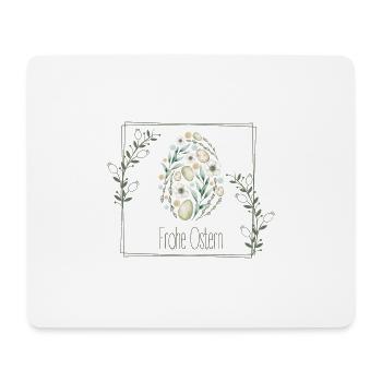 Frohe Ostern - Mousepad (Querformat) - Weiß - Vorne