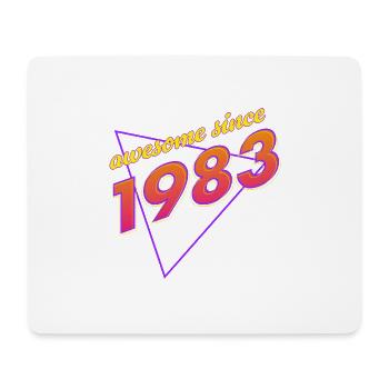 Rétro - Awesome since 1983 - Tapis de souris (format paysage) - blanc - Devant