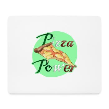 Pizza Power Super Powers Energy Slice UK - Mousepad (Querformat) - Weiß - Vorne