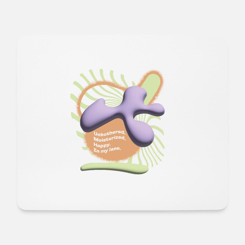 3D Bubble Statement T-Shirt - Mousepad (Querformat) - Weiß