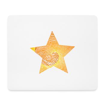 Orange Star - Mousepad (Querformat) - Weiß - Vorne