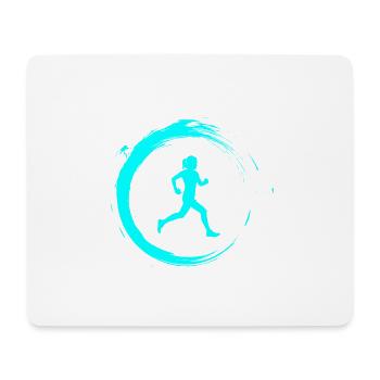 Jogging - Tapis de souris (format paysage) - blanc - Devant