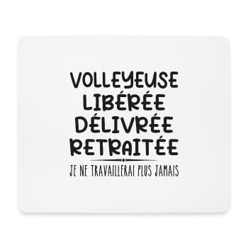 Volleyballerin feiert ihren Ruhestand mit Humor - Mousepad (Querformat) - Weiß - Vorne