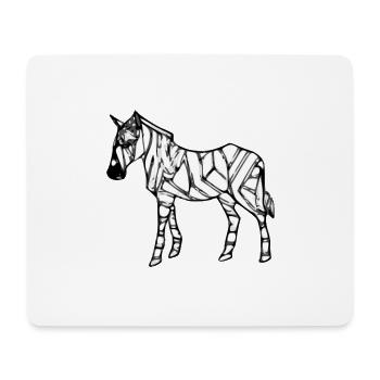 The zebra - Mouse Pad (horizontal) - white - Front