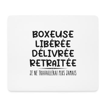 Boxer celebrates retirement with humor gift - Mouse Pad (horizontal) - white - Front