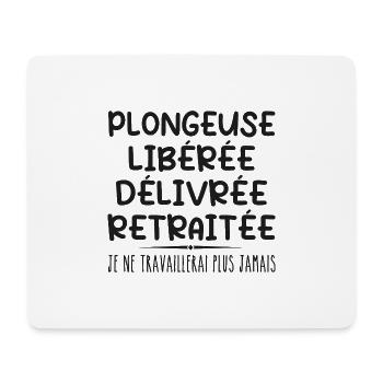 Taucherin feiert ihren Ruhestand mit humorvollem Geschenk - Mousepad (Querformat) - Weiß - Vorne