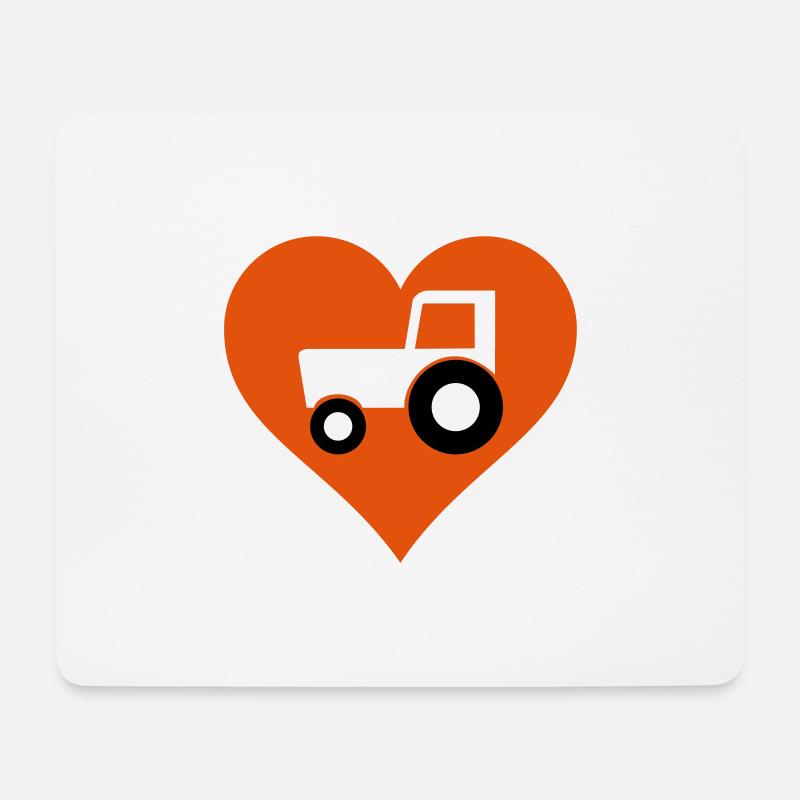 tractor love - Mousepad (Querformat) - Weiß