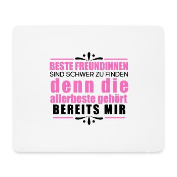 Glück ist eine beste Freundin wie dich zu haben - Mousepad (Querformat) - Weiß - Vorne