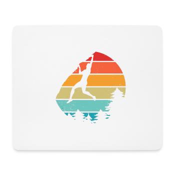 Vintage Bouldering Rock Climbing - Mouse Pad (horizontal) - white - Front
