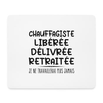 Heating engineer celebrates his retirement with humour - Mouse Pad (horizontal) - white - Front