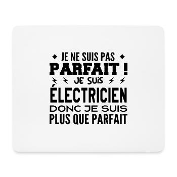 Un Électricien plus que parfaite, métier de rêve - Tapis de souris (format paysage) - blanc - Devant