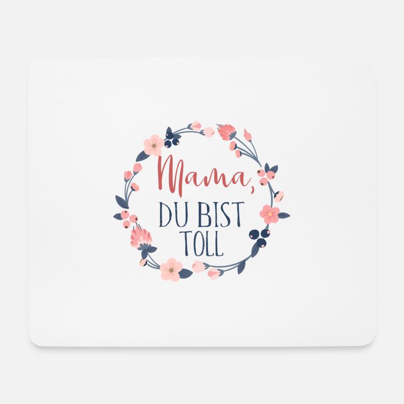 Mama - du bist toll, Muttertag - Mousepad (Querformat) - Weiß
