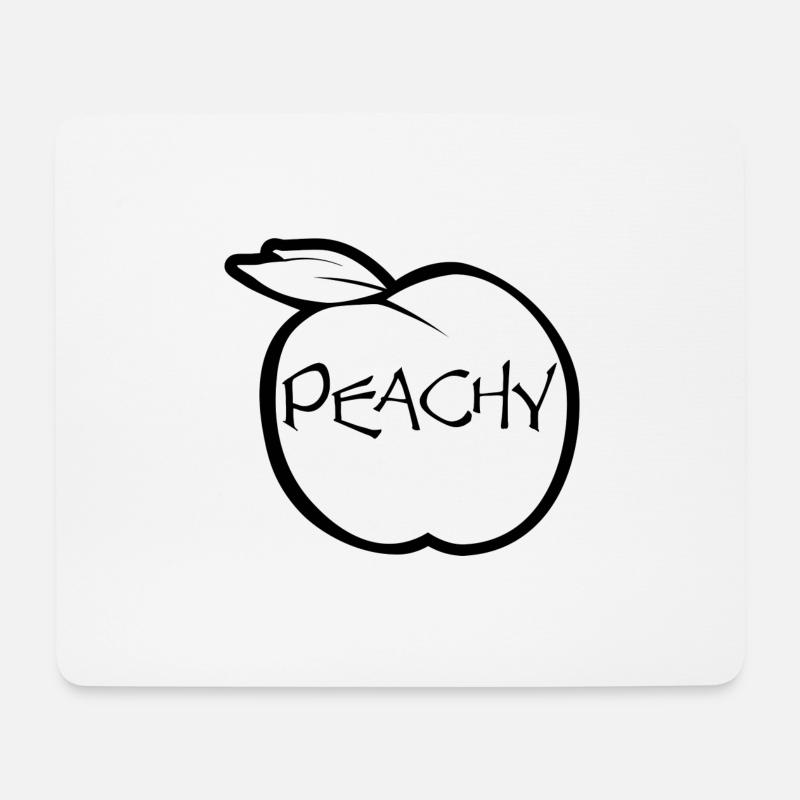 Peachy das sommerliche Girly T-Shirt mit Pfirsich - Mousepad (Querformat) - Weiß