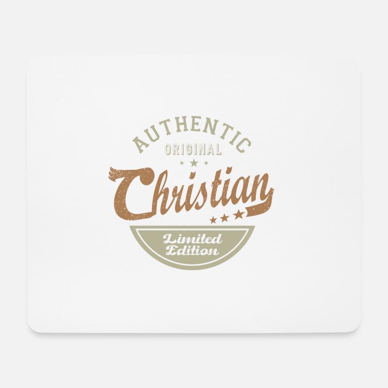 Christian gift personalized name christian - Mouse Pad (horizontal) - white