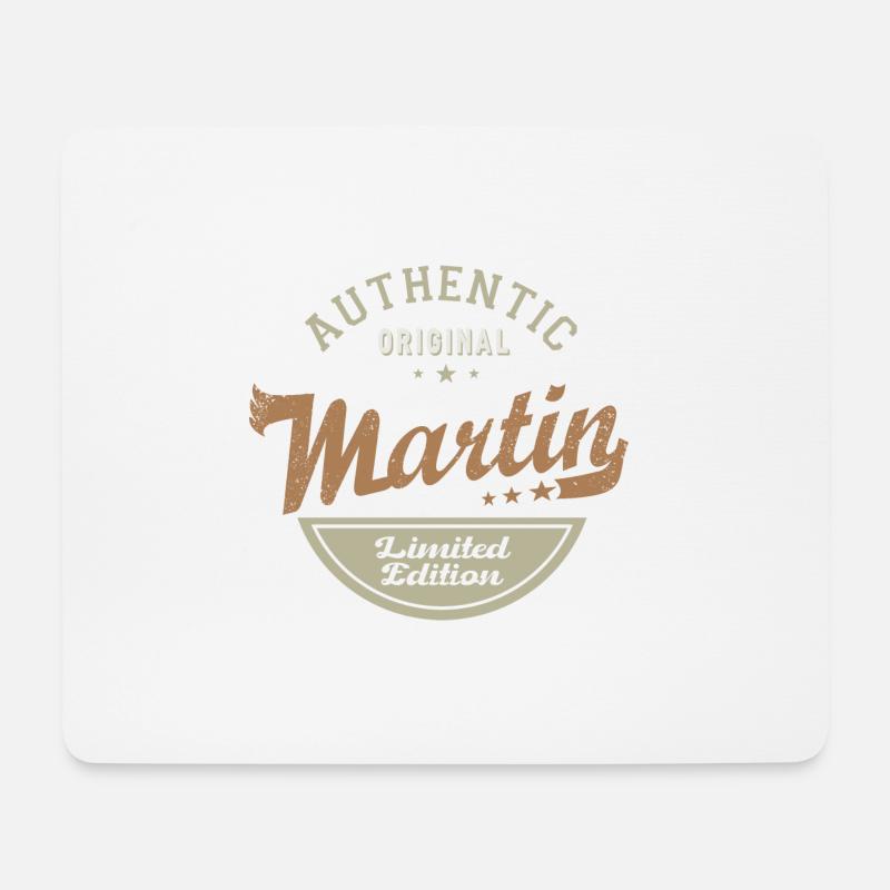 Martin Geschenk T-Shirt personalisierter Name Martin - Mousepad (Querformat) - Weiß