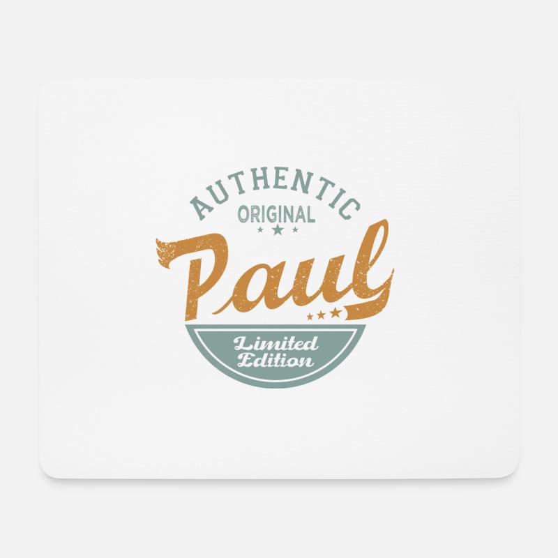 Paul Name Geschenk personalisiertes T-Shirt Paul - Mousepad (Querformat) - Weiß