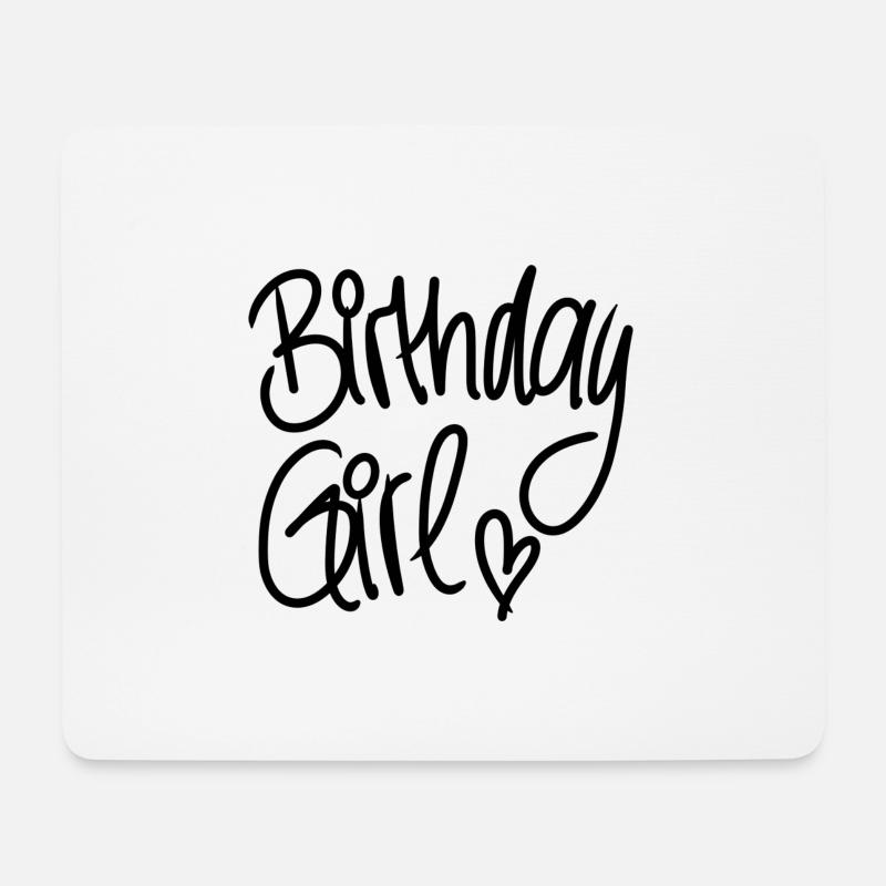 Geburtstag Birthday Girl - Mousepad (Querformat) - Weiß