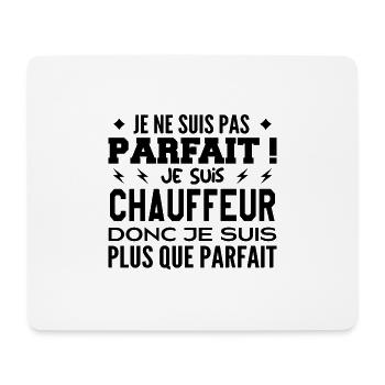 Un Chauffeur plus que parfaite, métier de rêve - Tapis de souris (format paysage) - blanc - Devant