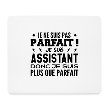 Un Assistant plus que parfaite, métier de rêve - Tapis de souris (format paysage) - blanc - Devant