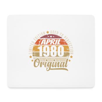 Cadeau D'anniversaire Avril 1980 - Tapis de souris (format paysage) - blanc - Devant
