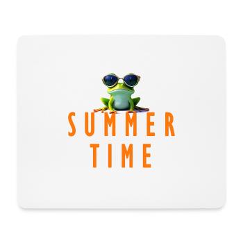 frog summer time - Mouse Pad (horizontal) - white - Front