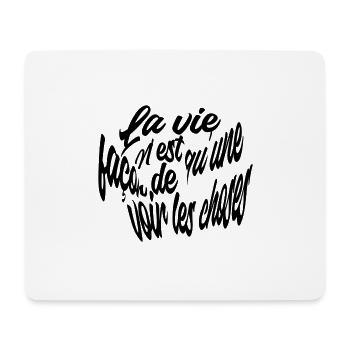 La vie - Tapis de souris (format paysage) - blanc - Devant