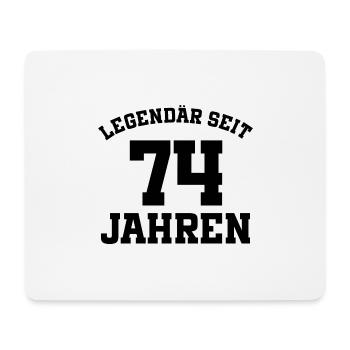 74 Jahre alt - Mousepad (Querformat) - Weiß - Vorne